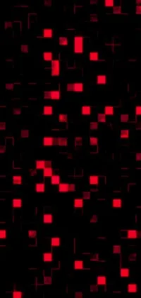 This Reddit-inspired live wallpaper features red squares against a black background, creating a digital art aesthetic