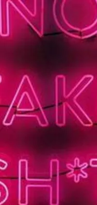 This live wallpaper features a vibrant neon sign displaying the phrase "no fake shit" surrounded by colorful abstract art and playful Japanese characters