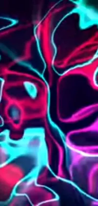 Get lost in the mesmerizing world of generative art with this neon live wallpaper