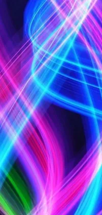 Get mesmerized by this stunning phone live wallpaper featuring colorful light streaks set against a black background