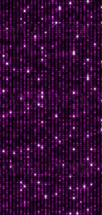 Get lost in a dreamy, purple live wallpaper on your phone! The mesmerizing design features a sea of tiny stars and dots that appear to twinkle against the deep purple backdrop