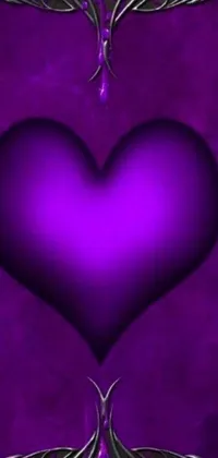 Get this stunning purple heart live wallpaper for your phone! This beautiful wallpaper features a vibrant shade of purple and a close-up view of a heart image, creating an eye-catching and abstract design