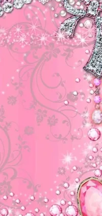 This live wallpaper features a stunning pink background with visually pleasing heart and flower designs