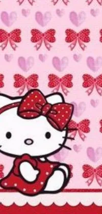 Bring a little fun and cheer to your phone with this lively Hello Kitty live wallpaper