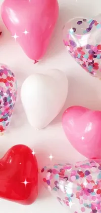This heart-shaped balloon live wallpaper is perfect for fashion lovers - with confetti sprinkles and various sized balloons, this animated wallpaper adds color and fun to your phone