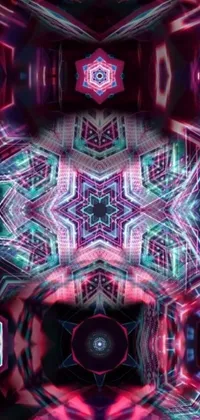 This phone live wallpaper showcases a mesmerizing pattern design, featuring a blend of styles inspired by digital art
