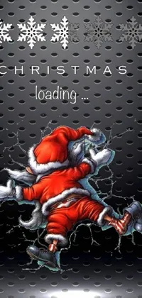 Add some festive flair to your phone with this cheerful Christmas live wallpaper featuring Santa Claus