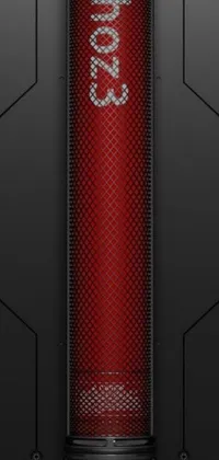 This live wallpaper features a striking red and black device with intricate details rendered by computer graphics