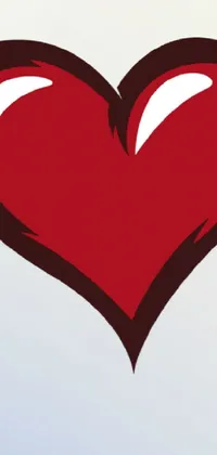 This stunning phone live wallpaper features a white banner with a red heart, perfect to stand out on your phone's screen