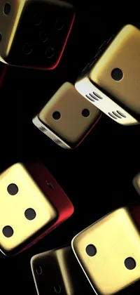 Get ready to elevate your phone's look with this stunning 3D live wallpaper of gold-plated dice stacked upon each other