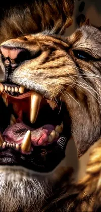 Roar Mouth Siberian Tiger Live Wallpaper
