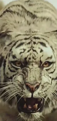 Roar Photograph Siberian Tiger Live Wallpaper