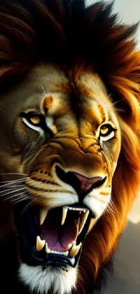 Bring the wild beauty of a lion's face to your phone with this stunning live wallpaper