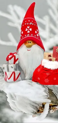 Santa Claus Costume Hat Tree Live Wallpaper
