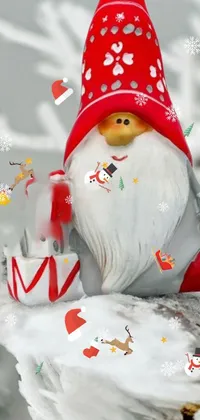 Santa Claus Garden Gnome Happy Live Wallpaper