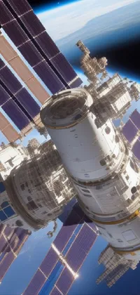Satellite Building Space Station Live Wallpaper