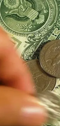 Saving Money Handling Currency Live Wallpaper