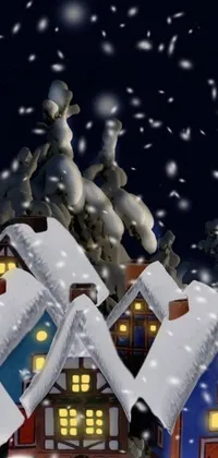 Screenshot Cartoon Snow Live Wallpaper