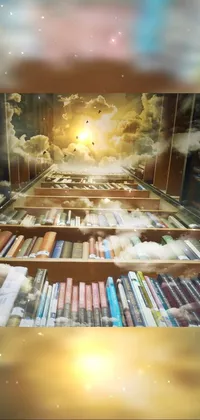 Shelf Sky Bookcase Live Wallpaper