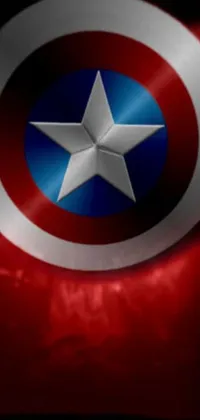 This phone live wallpaper boasts a captivating close-up of a shield with a star emblem