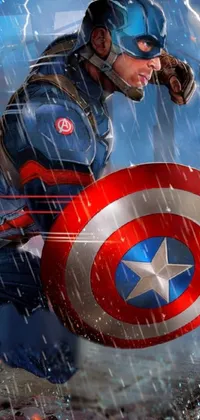 Shield Captain America Cartoon Live Wallpaper