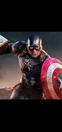 Shield Captain America Flash Photography Live Wallpaper