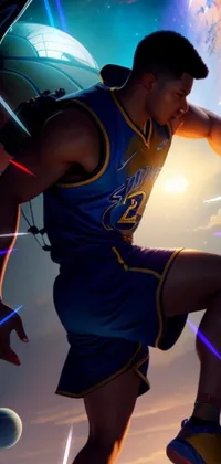 Space Basketball Player Live Wallpaper