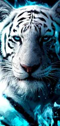 Siberian Tiger Bengal Tiger Blue Live Wallpaper