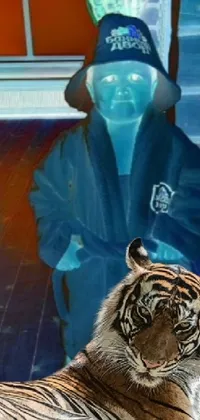 Siberian Tiger Bengal Tiger Blue Live Wallpaper