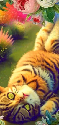 Siberian Tiger Bengal Tiger Green Live Wallpaper