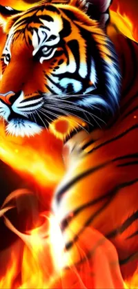 Siberian Tiger Bengal Tiger Light Live Wallpaper