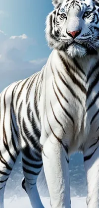 Siberian Tiger Bengal Tiger Sky Live Wallpaper
