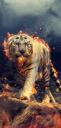 Tiger Burn Live Wallpaper