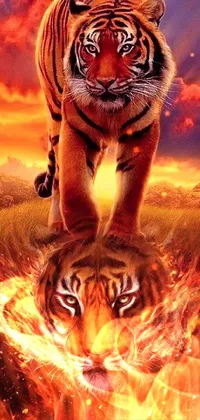 Siberian Tiger Bengal Tiger Vertebrate Live Wallpaper
