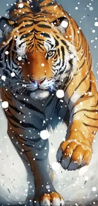 Siberian Tiger Felidae Carnivore Live Wallpaper