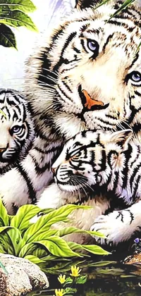 Siberian Tiger Plant Bengal Tiger Live Wallpaper