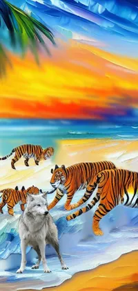 Bengal tiger face, tiger majestic, roar, psychedelic, vivid color line art