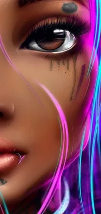 Check out this vibrant and stunning phone live wallpaper featuring a beautiful digital artwork