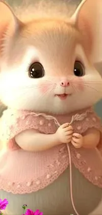 Looking for a fun and whimsical live wallpaper for your phone? Look no further than this adorable cartoon mouse wearing a dress! This trending picture on CG Society is sure to bring smiles to your face every time you check your phone