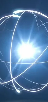 This dynamic phone live wallpaper showcases a holographic close-up of a tennis racquet, enhanced by a background featuring a neutron star and sun