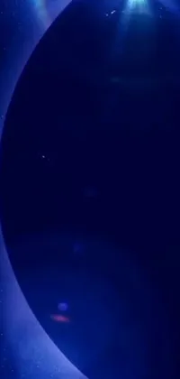 This phone live wallpaper showcases a stunning planet close-up with a distant star backdrop