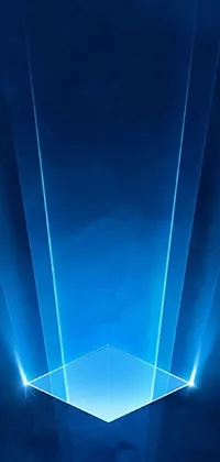 This stunning phone live wallpaper features a mesmerizing hologram in the center of a darkened room