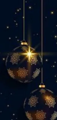 Make your phone screen a winter wonderland with this stunning live wallpaper featuring two Christmas balls