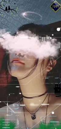 Add an edgy appeal to your screens with our smoke-out wallpaper, featuring a woman exhaling a thick cloud of smoke