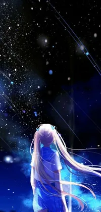 Transform your phone screen into a mesmerizing world with this anime girl live wallpaper