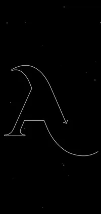 This live wallpaper for your phone features a striking black and white photo of the letter "a" in an artistic, ASCI-inspired style