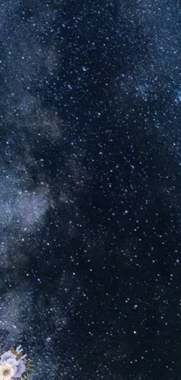 This mesmerizing phone live wallpaper depicts a space station in the darkness of space, surrounded by an awe-inspiring starry-sky
