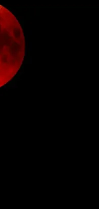 This live wallpaper features a blood moon in a dark, starry sky with a portrait in the foreground, creating a mysterious and trendy effect