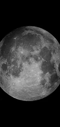 This phone live wallpaper showcases stunning black and white photography of the moon, alongside realistic images of a gigantic pink full moon and a yellowish full moon