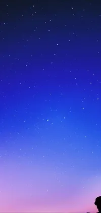 Enjoy the serene beauty of a night sky with this stunning phone live wallpaper